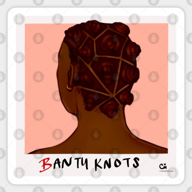 Bantu Knots Sticker by CarmahnArt